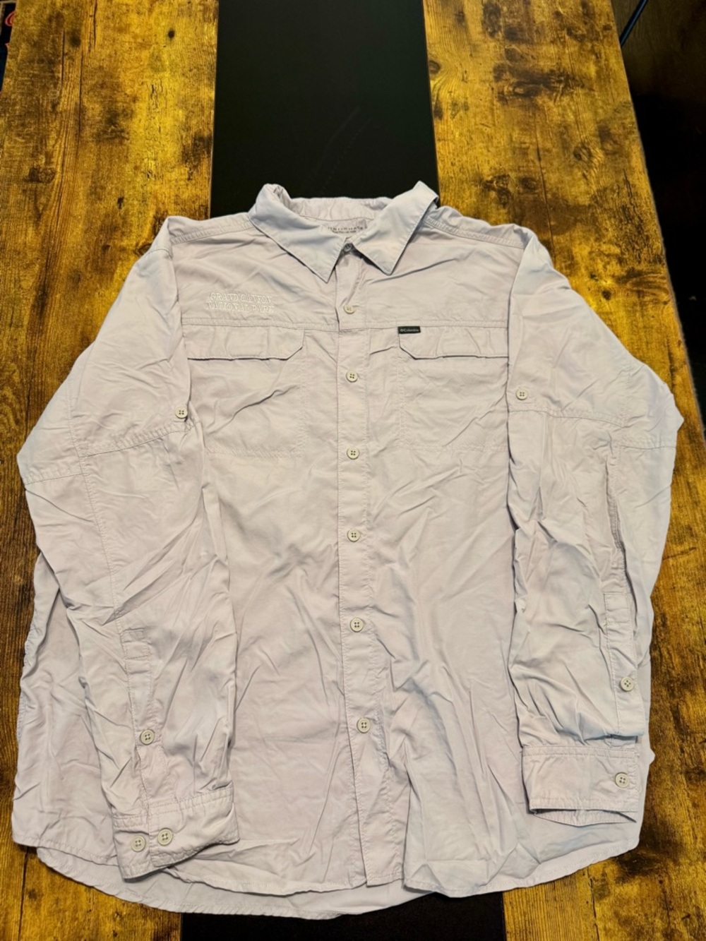 Columbia Omni-Shade Fishing Shirt XXL Grand Canyon Embroidered UPF